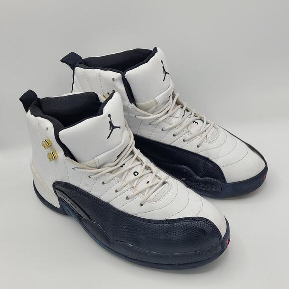 Air Jordan 12 Retro taxi 130690-101 black white men\'s size 8.5 main image 9